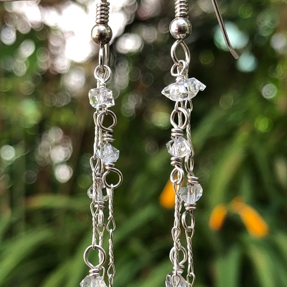 Silver, Quartz earrings - Picture 5 of 6